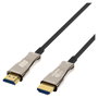 EFB Elektronik HDMI-20-00007 Cable HDMI AOC de Fibra Óptica Activo, 10 m, Negro, 4K 60Hz, HDR, 18 Gbit/s, HDMI 2.0, Dolby Atmos, ARC