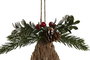DKD Home Decor Decoracion Colgante Navidad Alpina Natural Porexpan Fibra 5.5 x 21 x 19 cm (6 Unidades)