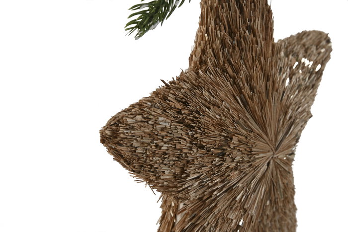 DKD Home Decor Decoracion Colgante Navidad Alpina Natural Porexpan Fibra 5.5 x 21 x 19 cm (6 Unidades)