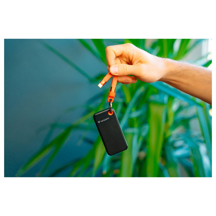 Verbatim Pocket SSD 2TB USB 3.2 Gen 2 Tipo C Portátil Externo - 1000 MB/s, Negro/Naranja