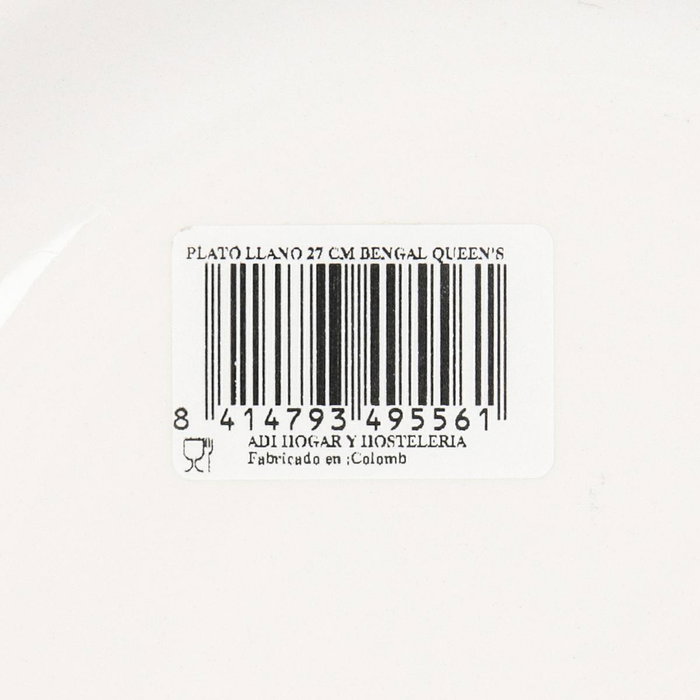 Plato Llano Cerámico Bengal Queen's 27 cm