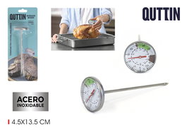 Quttin Termómetro Analógico para Cocina, 21.5 cm de largo x 9.5 cm de ancho x 4 cm de alto (24 Unidades)