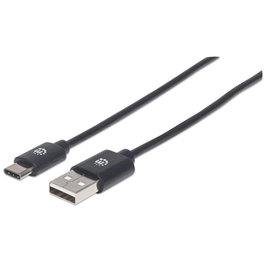 Manhattan USB-C To USB-A Cable, 1M, Male To Male, Black, 480 Mbps
