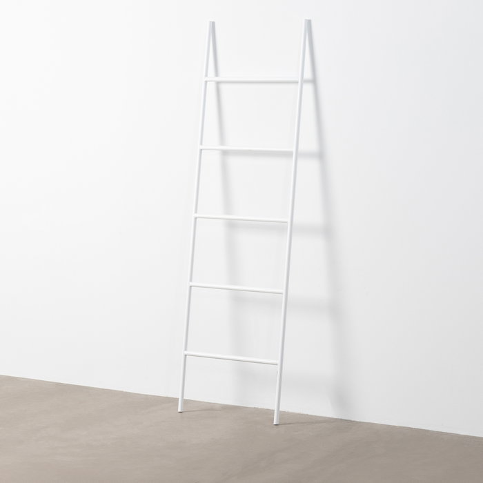 Escalera Toallero Blanco Metal 50 X 2 X 165 cm Escalera Toallero Blanco Metal 50 X 2 X 165 cm
