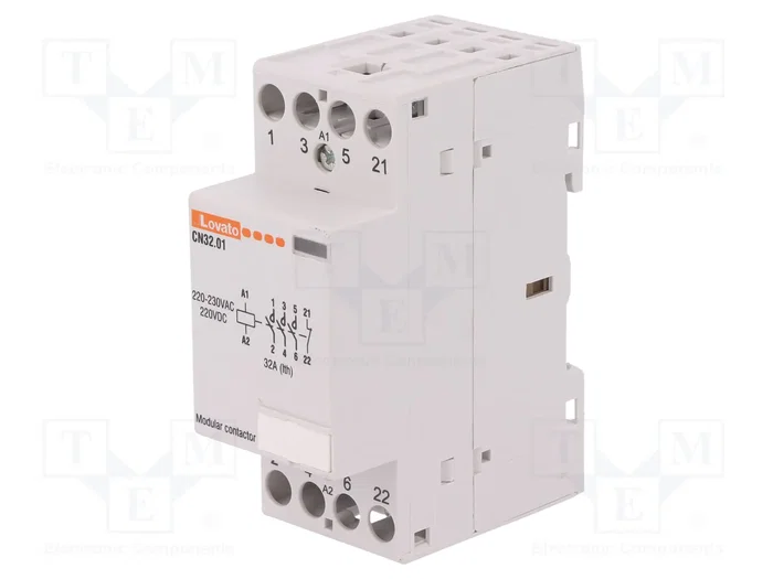 LOVATO ELECTRIC CN32 4-polar de instalación 32A 220÷230VAC/VDC LOVATO ELECTRIC CN32 4-polar de instalación 32A 220÷230VAC/VDC