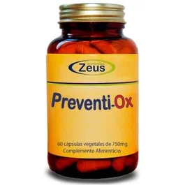 ZEUS Preventi-Ox 60 Cap. Complemento Alimenticio con NAC, SOD, CoQ10 y Cúrcuma - Potente Antioxidante