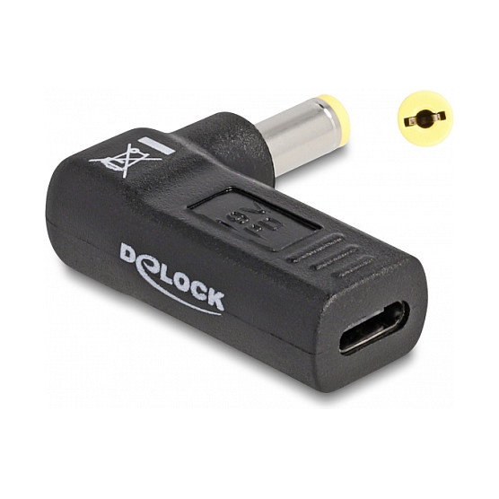DeLOCK Adaptador de carga USB Type-C™ hembra a Acer 5,5 x 1,7 mm macho 90°