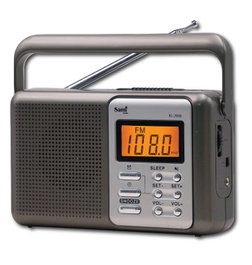 SAMI Radio digital 2 bandas (AM/FM) con función sleep, alimentación por pilas y corriente AC/DC