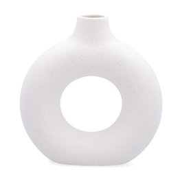 Vinthera Jarrón Cerámico Nora Blanco (Pack de 12 unidades)