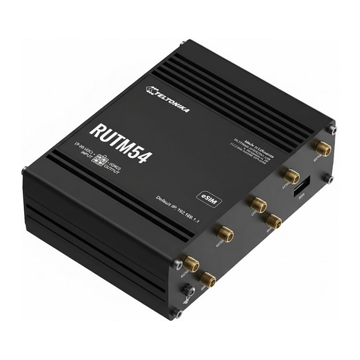 Teltonika RUTM54 Router Industrial 5G Dual eSIM Wi-Fi 5 Teltonika RUTM54 Router Industrial 5G Dual eSIM Wi-Fi 5