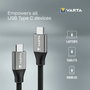 Varta Cable USB tipo C a USB tipo C 1 m negro
