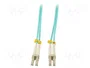 Qoltec Patchcord de Fibra Óptica Multimodo OM3 LC/UPC - LC/UPC 5m Turquesa