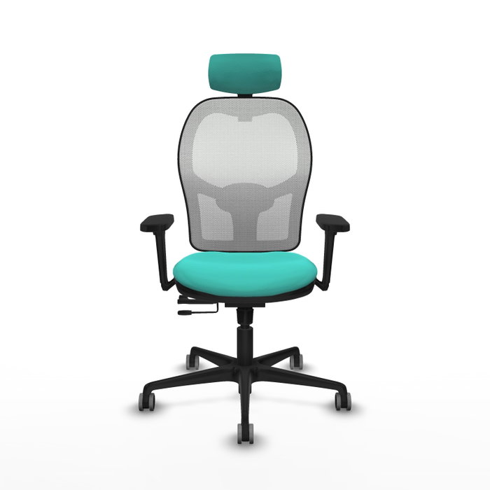 PIQUERAS Y CRESPO Silla de oficina Jorquera con mecanismo Sincro/Traslack, Turquesa y Blanco PIQUERAS Y CRESPO Silla de oficina Jorquera con mecanismo Sincro/Traslack, Turquesa y Blanco