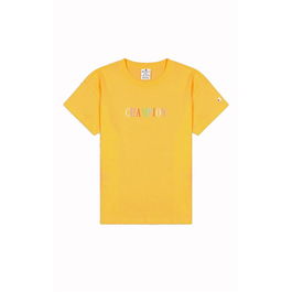Camiseta de Manga Corta Mujer Champion Crewneck Croptop Amarillo