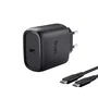 Trust Maxo Cargador Pared GaN 45W USB-C Negro Carga Rápida USB Power Delivery 3.0 Compatible Samsung Incluye Cable USB-C 2m