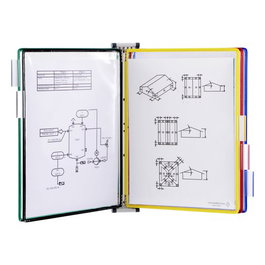 TARIFOLD Soportes de pared Sterifold para fundas A4 colores surtidos con 5 fundas