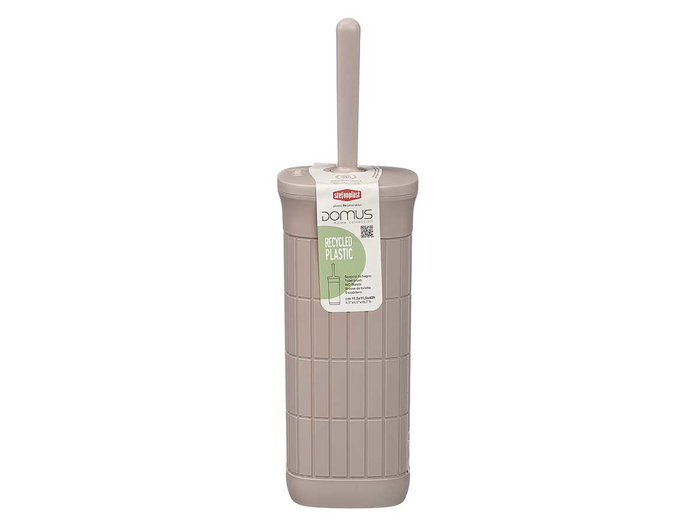 Stefanplast Escobillero Domus Greige/Beige, 11.5x40x11.5 cm, Plástico PP, Contenedor para Escobas y Fregonas (Set de 6)