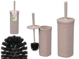 Stefanplast Escobillero Domus Greige/Beige, 11.5x40x11.5 cm, Plástico PP, Contenedor para Escobas y Fregonas (Set de 6)