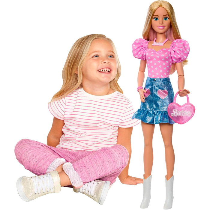 BARBIE Muñeca Articulada de 71 cm con Accesorios de Vaquera