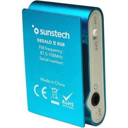 Sunstech DedaloIII Reproductor MP3 8GB, Color Azul