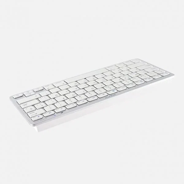 Approx appKBBT02x Teclado Inalámbrico Bluetooth 3.0 Tenkeyless Compacto QWERTY Español con 14 Teclas Multimedia y Alcance 10m - Color Plata