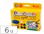 Playcolor Set de 6 Botes de Témpera Líquida Basic de 40 ml, Colores Surtidos