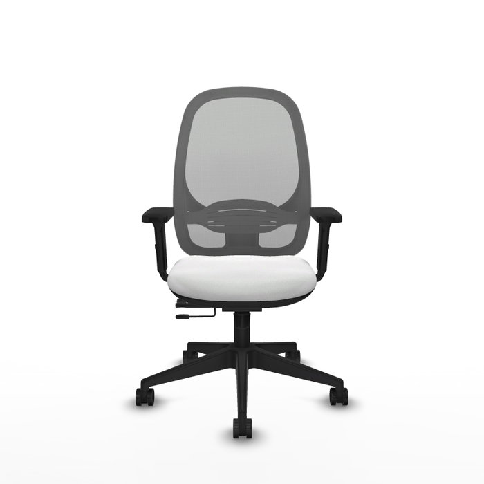 PIQUERAS Y CRESPO Silla de oficina Cilanco con mecanismo Sincro/Traslack, Blanco y Gris