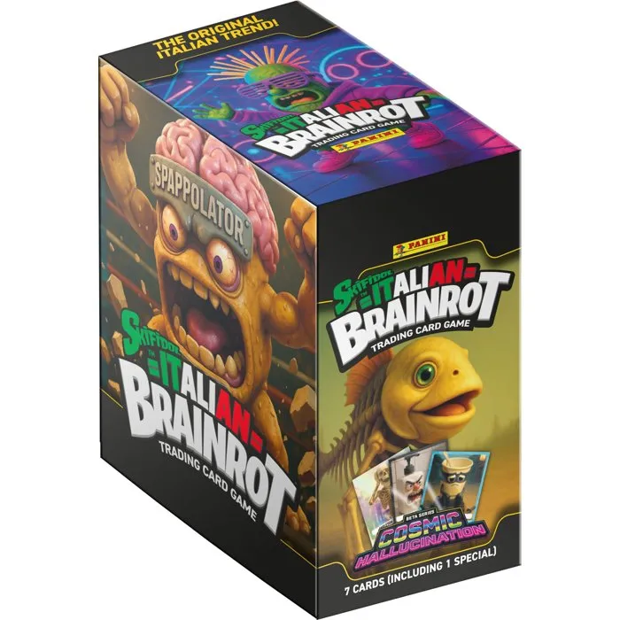 Panini Skifidol Italian Brainrot TCG Serie 2 Beta - Caja de 24 Paquetes (168 Cartas) - PAN8051708033434
