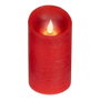 Lumineo Vela de Cera LED Roja con Parte Superior Curva