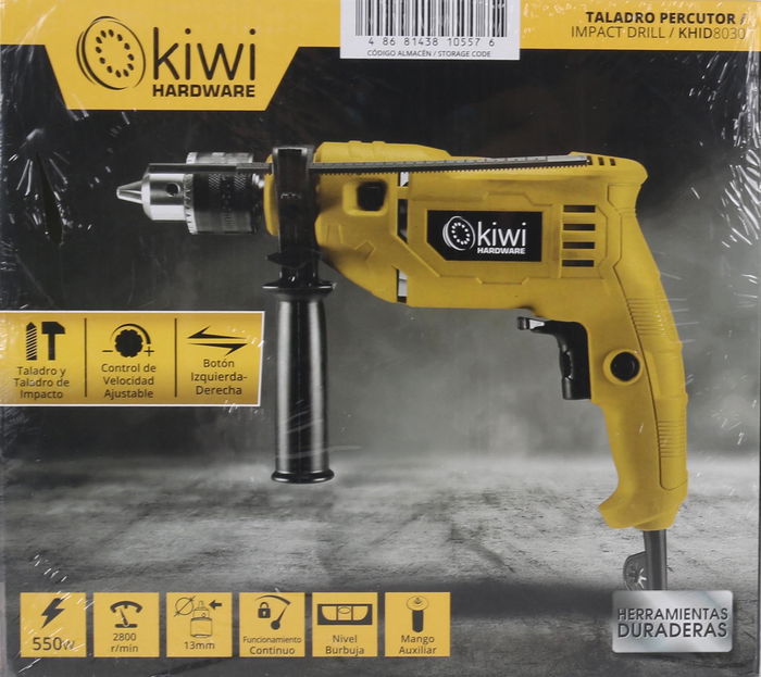 Kiwi Taladro Percutor 550W - 2800Rpm, 27.9 cm Largo, 23 cm Alto, 6.6 cm Ancho