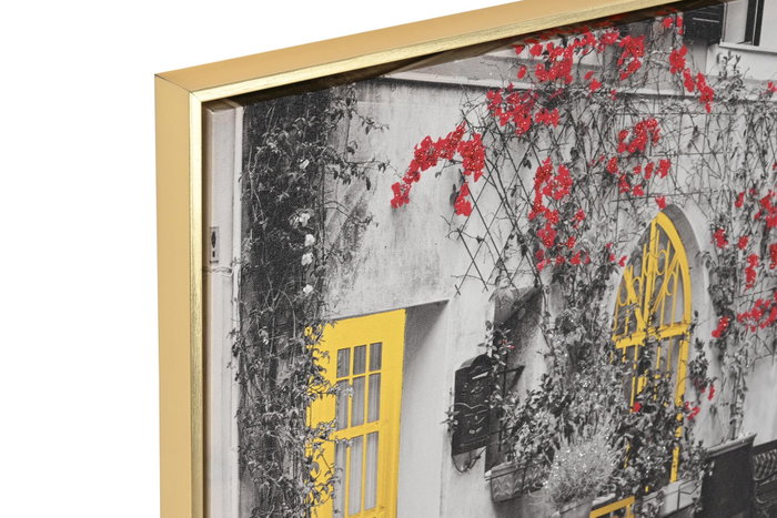 DKD Home Decor Cuadro Lienzo Calle Purpurina Surtido de 4 Unidades (73x3,5x53 cm)