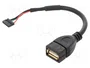 DeLOCK 84831 Cable USB 2.0 de Pfostenbuchse 2,0 mm a USB A Hembra, 0,15 m