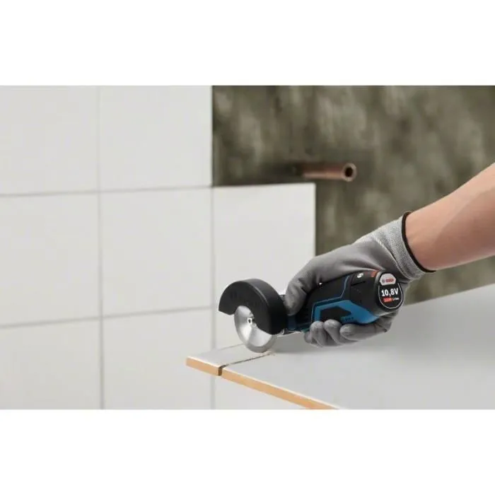 Bosch Professional GWS 12-76 V-EC Amoladora Angular Inalámbrica Solo Cartón para Madera, Metal y Piedra