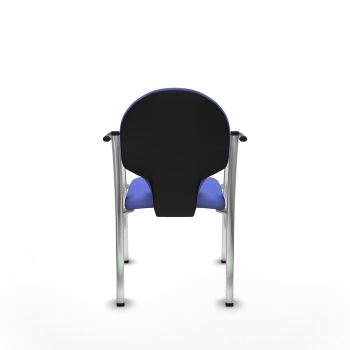 PIQUERAS Y CRESPO Pack de 2 sillas Hellín azul claro con chasis de 4 patas cromo PIQUERAS Y CRESPO Pack de 2 sillas Hellín azul claro con chasis de 4 patas cromo
