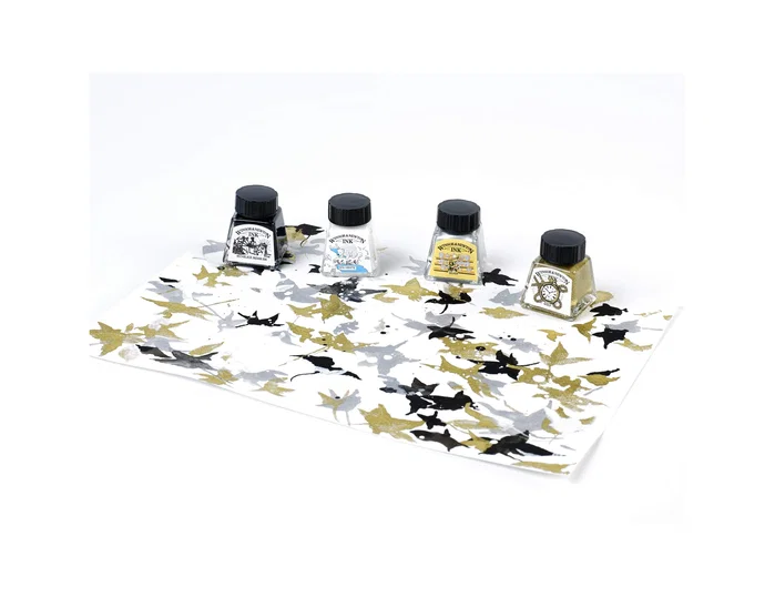 Winsor&newton Set de 4 Tintas Caligráficas Colores Metálicos y Básicos 14 ml