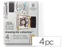 Winsor&newton Set de 4 Tintas Caligráficas Colores Metálicos y Básicos 14 ml