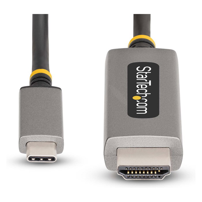 StarTech.com Cable Adaptador USB-C a HDMI 2.1 de 2 m, 8K 60Hz, 4K 144Hz, HDR10, Gris