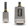 StarTech.com Cable Adaptador USB-C a HDMI 2.1 de 2 m, 8K 60Hz, 4K 144Hz, HDR10, Gris