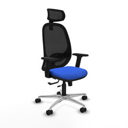 PIQUERAS Y CRESPO Silla de oficina Cilanco con mecanismo Sincro/Traslack Azul