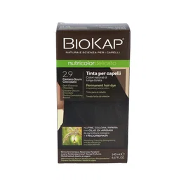BIOKAP Tinte Permanente Castaño Oscuro Chocolate Delicato 2.9 - 140 ml - Cobertura de Canas con Ingredientes Vegetales