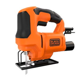 Black & Decker Sierra Calar BES602-QS 400W Motor Potente, Corte Hasta 65mm Madera, 45° Ángulo, Cambio Rápido Hoja, Aspiración Polvo