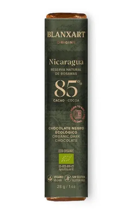 BLANXART Chocolate Negro Eco 85% Cacao Nicaragua Trinitario, 28g BLANXART Chocolate Negro Eco 85% Cacao Nicaragua Trinitario, 28g