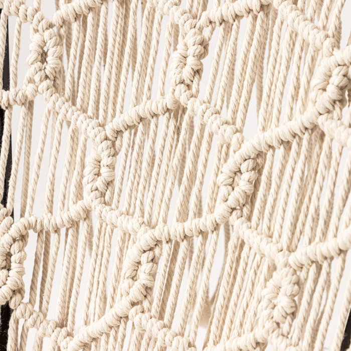 DKD Home Decor Silla de Hierro y Algodón con Flecos Trenzado DKD Home Decor Silla de Hierro y Algodón con Flecos Trenzado