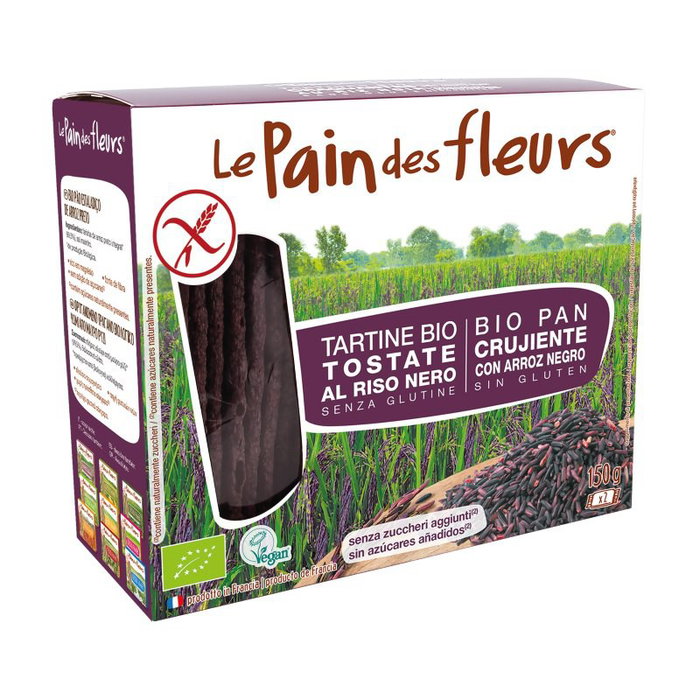 LE PAIN DES FLEURS Cracker de Arroz Negro Bio 150g