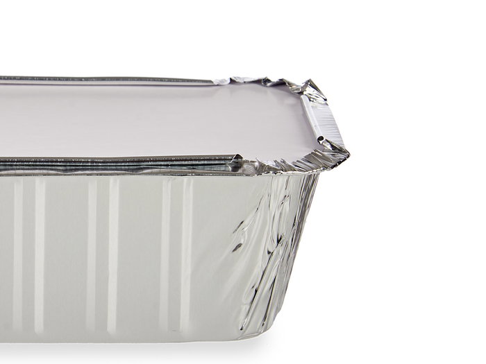 Kinvara Set 6 Bandejas Hondas de Aluminio con Tapa para Horno, 22 x 11.5 x 7.4 cm, 800 ml (Set de 24)