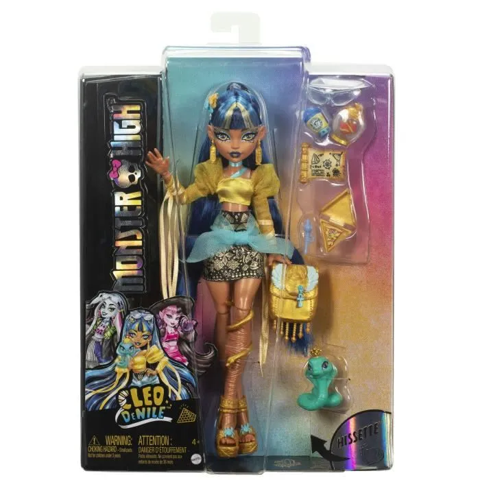 Monster High Muñeca Cleo de Nile con animal y accesorios HXH74 Monster High Muñeca Cleo de Nile con animal y accesorios HXH74