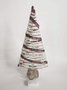 DKD Home Decor Árbol de Navidad con LED de Ratán Plateado Natural 29x12x60 cm