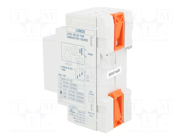 LOVATO ELECTRIC LVM20A240 Relé de monitorización de nivel conductivo 220...240V AC