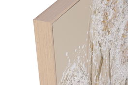 DKD Home Decor Cuadro Shabby Verde Beige 4.5 x 102 x 102 cm Lienzo Mdf Flores 2 Unidades