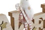 DKD Home Decor Decoracion Navidad Fantasia Natural Multicolor Madera 2 x 19 x 32 cm (6 Unidades)